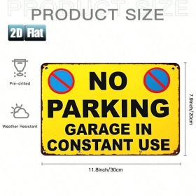 CIFbuy 2D Flat Metal Tin Sign 8x12 No Parking Garage In Use, Garage In Use, Vintage Wall Decor（Sign 8ikSign, Sign 8ikSign, Theme Self-pickup Logi (Option: 72605406)