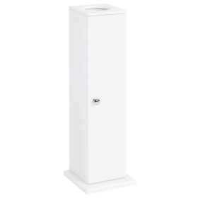 Small Toilet Paper Cabinet, Bathroom Corner Cabinet with Doors and Shelves for Paper Shampoo, White (Option: White-710x255x110 mm)