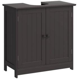 Bathroom Vanity Cabinet, Under Sink Bathroom Cabinet with 2 Doors and Adjustable Shelf, Coffee (Option: Coffee-730x360x130 mm)