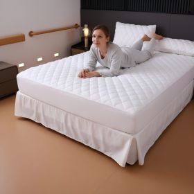 1PC Diamond Quilted Fitted Sheet Thick Mattress Cover Stretchy Bed Sheet For All Season Use (Option: 39x75 inch)