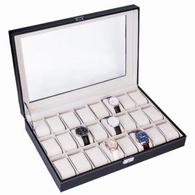 24 Seat High-end Watch Storage Box (Option: Black)