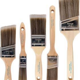 5-Piece Paint Brush Set For Walls Trim And Stain Home Painting DIY Projects Multipurpose Brushes For Smooth Precise Application (Option: Multicolor)