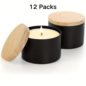 Set Of 12 Transparent Airtight Odor-Proof Candle Jars (Option: 12 items)