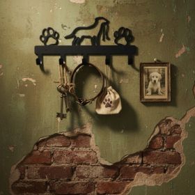 CIFbuy Sleek Black Metal Wall Hooks with Cat Design, Heavy-Duty Wall Mounted Coat Hat Storage Organizer for Jackets Bags Keys, Hat Storage Organi (Option: 91922540)