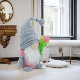 Christmas Gnomes Plush Decoration,Gnome Plush Christmas Decoration Handmade Swedish Dwarf Scandinavian Tomte Elf Gnomes for Home Office Table Decor (Color: Gray)