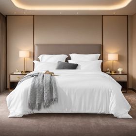 2-Pack White & Pink 3-Piece Bedding Set Solid Duvet Cover Set Includes One Duvet Cover And Two Pillowcases. Suitable For Both Single And Double B (Option: defaulttitle)