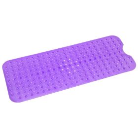 Bath Tub Mat Non-Slip Shower Mat Massage Anti-Bacterial with Suction Cups Washable for Bathroom Kitchen Pool (Option: Purple)