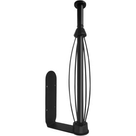 Self-Adhesive Under Cabinet Paper Towel Holder Hanging Roll Organizer With Damping Effect For Kitchen Bathroom RV And Counter Storage (Option: Matte Black)