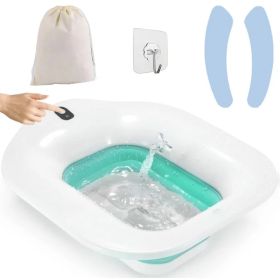 Foldable Postpartum Care Basin Sitz Toilet Seat Bidet Basin Battery Powered Toilet Bidet (Option: White)