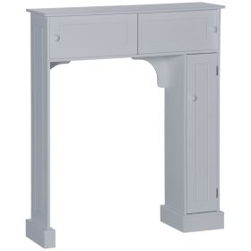 Over Toilet Bathroom Organizer, Freestanding Over the Toilet Storage Cabinet with Adjustable Shelves, Toilet Rack (Option: Gray-1085x310x150 mm)