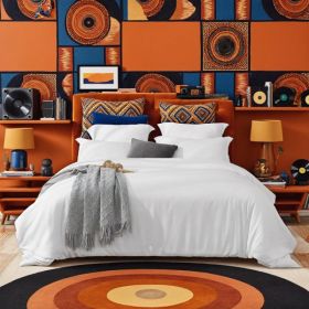 Aesthetic White And Pink Oversized Solid Color Duvet Cover Set. This Charming Bedding Appeals To All Students, Creating A Warm Atmosphere For Any (Option: defaulttitle)