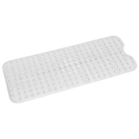 Bath Tub Mat Non-Slip Shower Mat Massage Anti-Bacterial with Suction Cups Washable for Bathroom Kitchen Pool (Option: Clear)