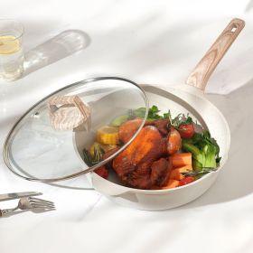 19 Piece Pots And Pans Set Granite Nonstick Kitchen Cookware Induction White (Option: White)