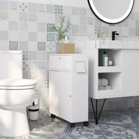 Bathroom Storage Cabinet white-AS (Option: As picture)