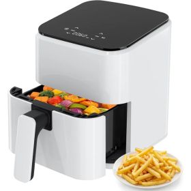 3.17 QT Digital Air Fryer, A Small Air Fryer With A PP Touch Panel, With A Maximum Temperature Of 400 Degrees Fahrenheit. (Option: White)
